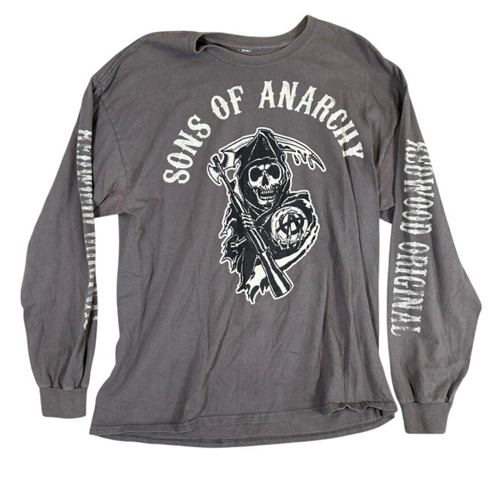 Sons of Anarchy Redwood Original Long Sleeve Graphic T-Shirt Gray Mens XL